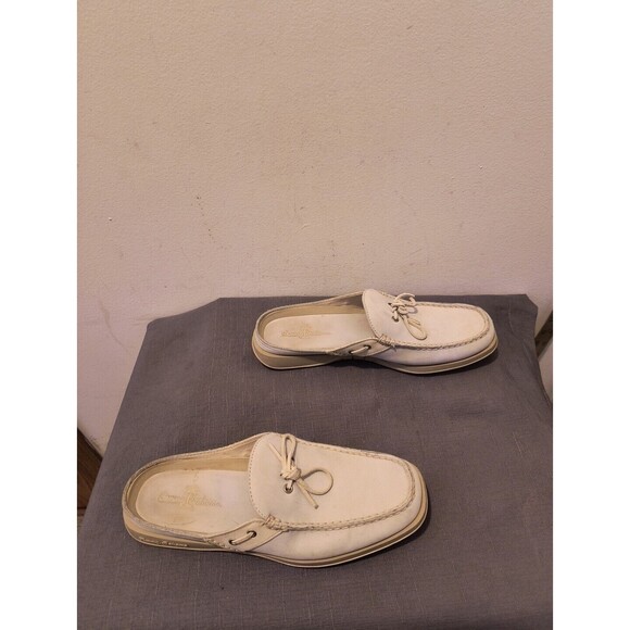 TOMMY BAHAMA Women's 9 M Blue Chamois Leather Slip-On Style Mule Slide - Picture 2 of 9